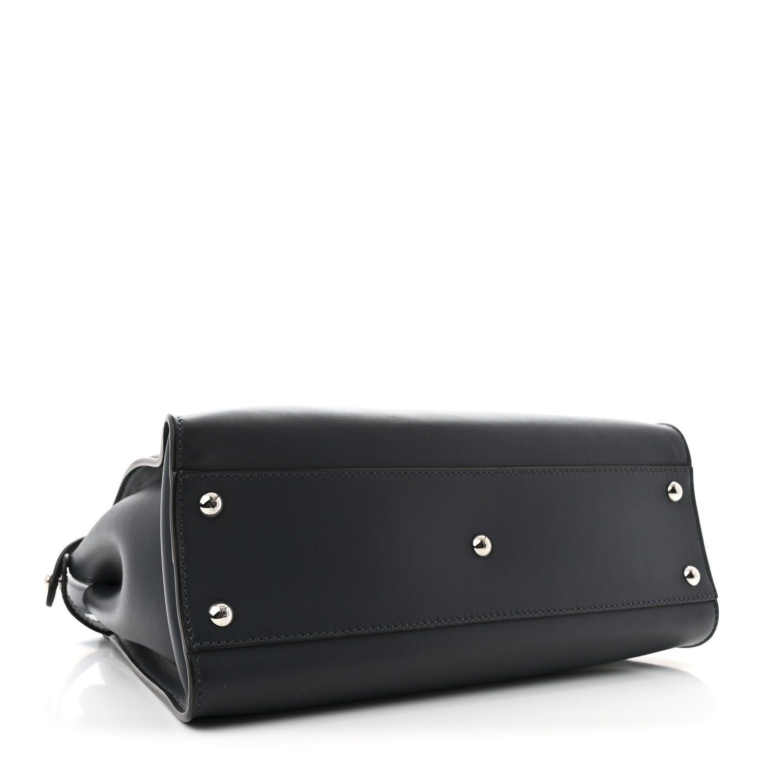 Fendi Vitello Seta Shiny Nappa Elaphe Medium Peekaboo Iconic Satchel Notturno Natural 4 of 11