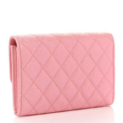 Chanel Iridescent Caviar Quilted Medium Flap Wallet Rose Pink 3 of 9