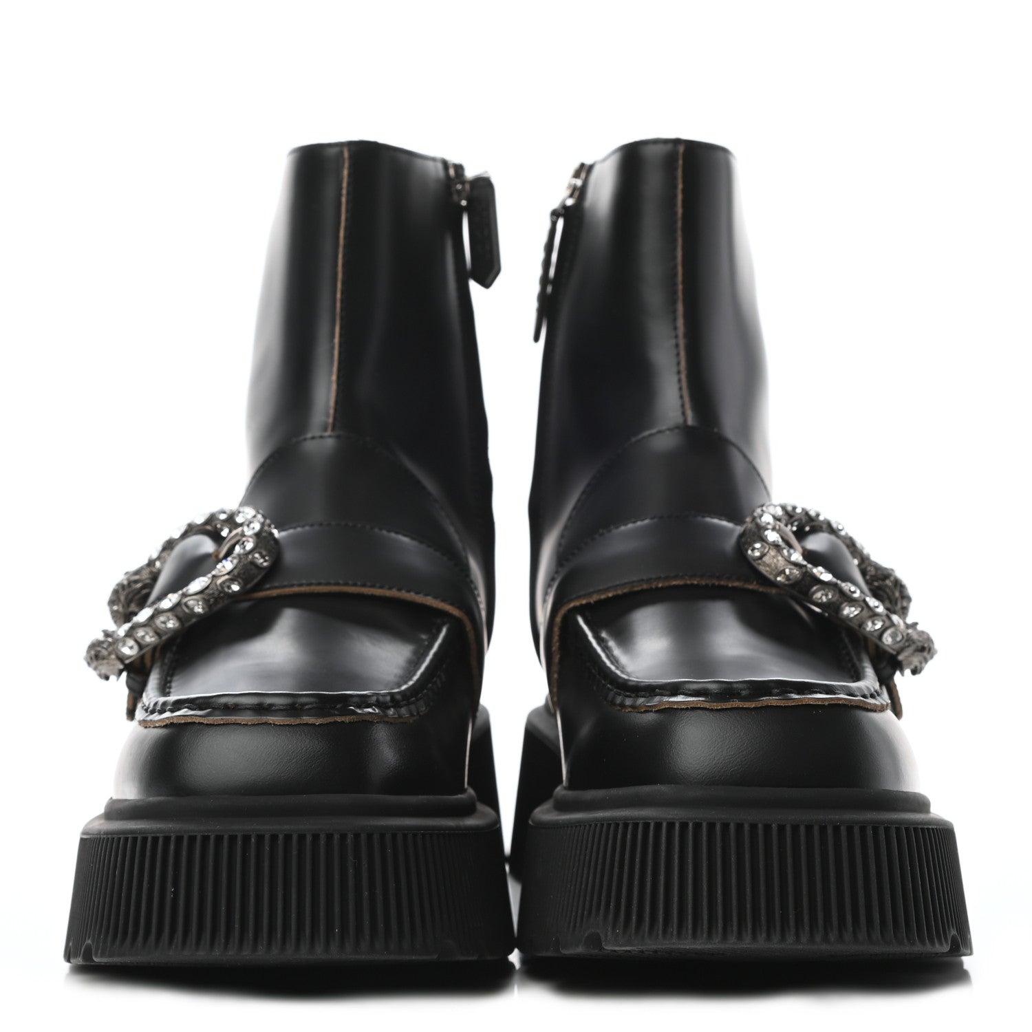 Gucci Cordovan Lux Dionysus Hunder Boots 39.5 Black 2 of 9
