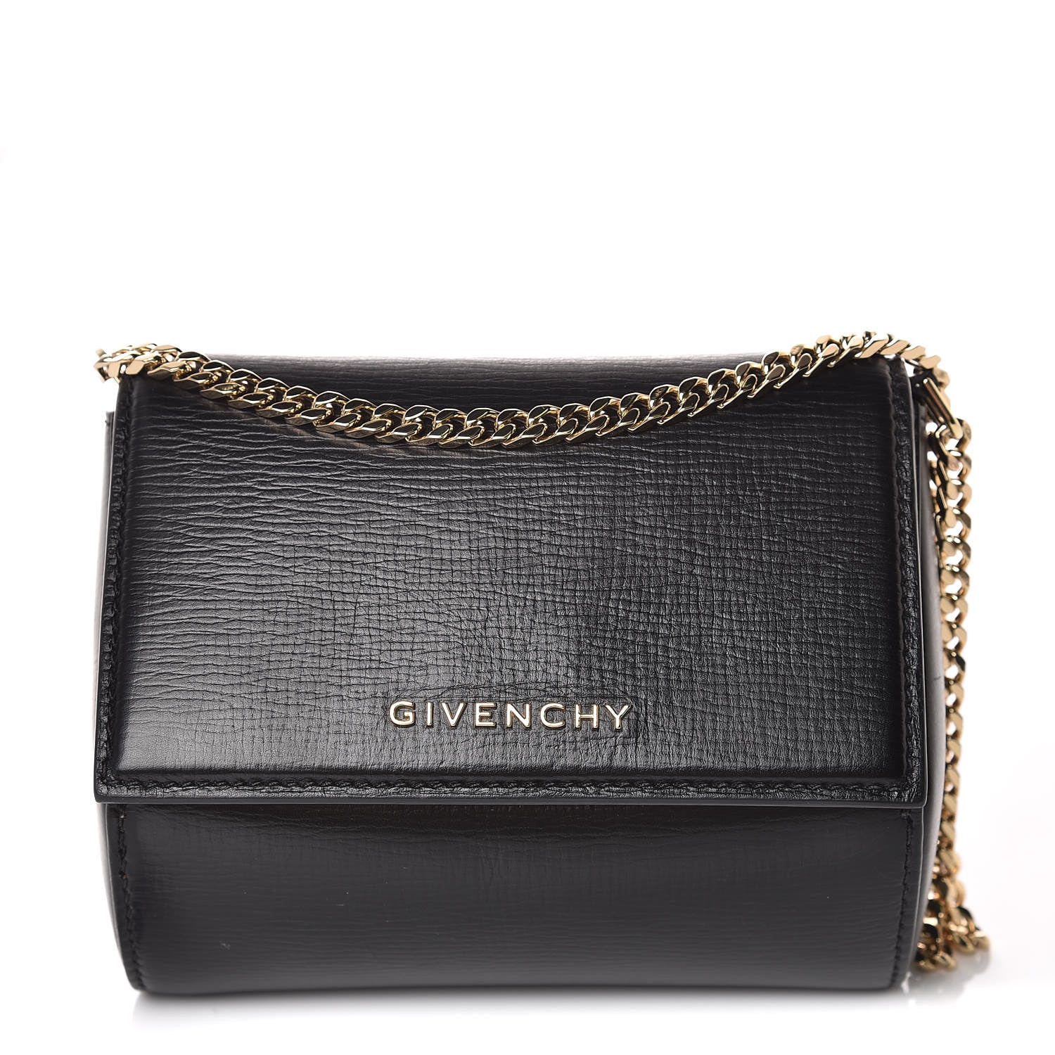 Givenchy Textured Calfskin Micro Pandora Box Clutch Black 1 of 9