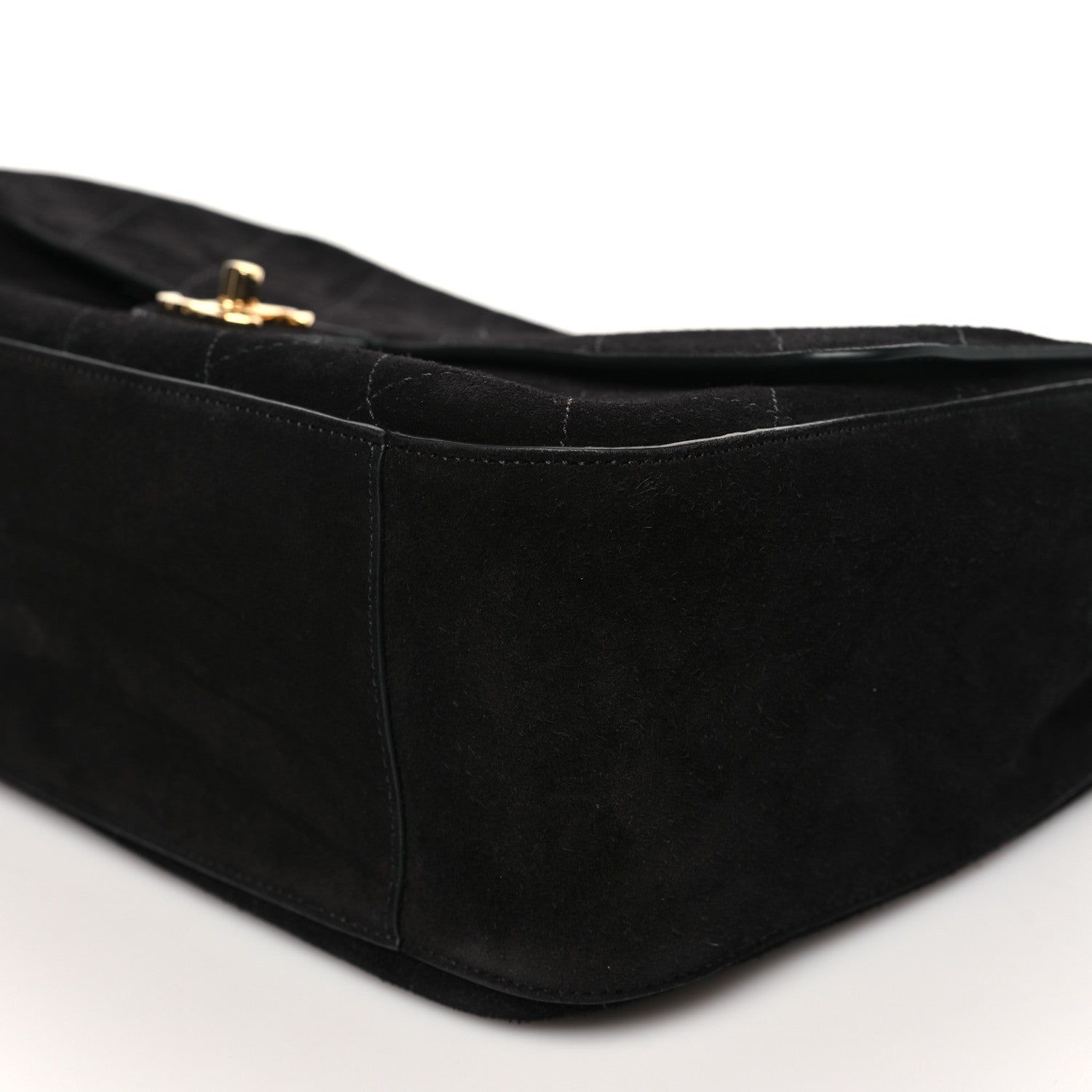 Chanel Suede Calfskin Small Souplissimo Maxi Flap Black 9 of 10