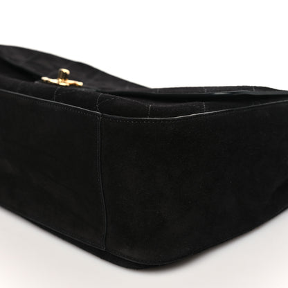 Chanel Suede Calfskin Small Souplissimo Maxi Flap Black 9 of 10