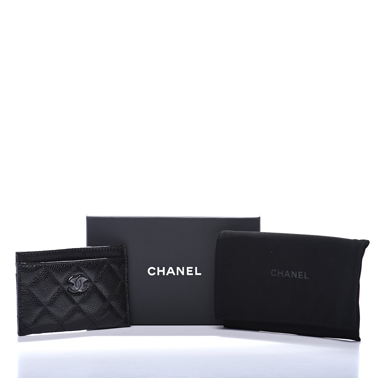 Caviar Quilted Incognito Card Holder Black