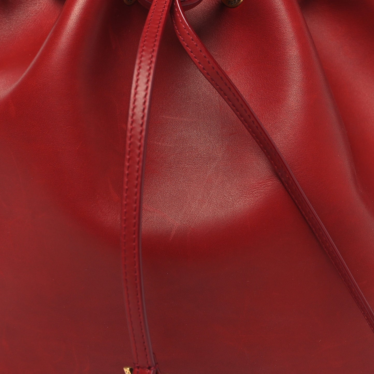 Calfskin Paris VII Medium Flat Hobo Red