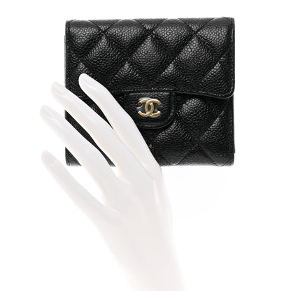 Chanel Caviar Quilted Compact Flap Wallet Black 2 of 10
