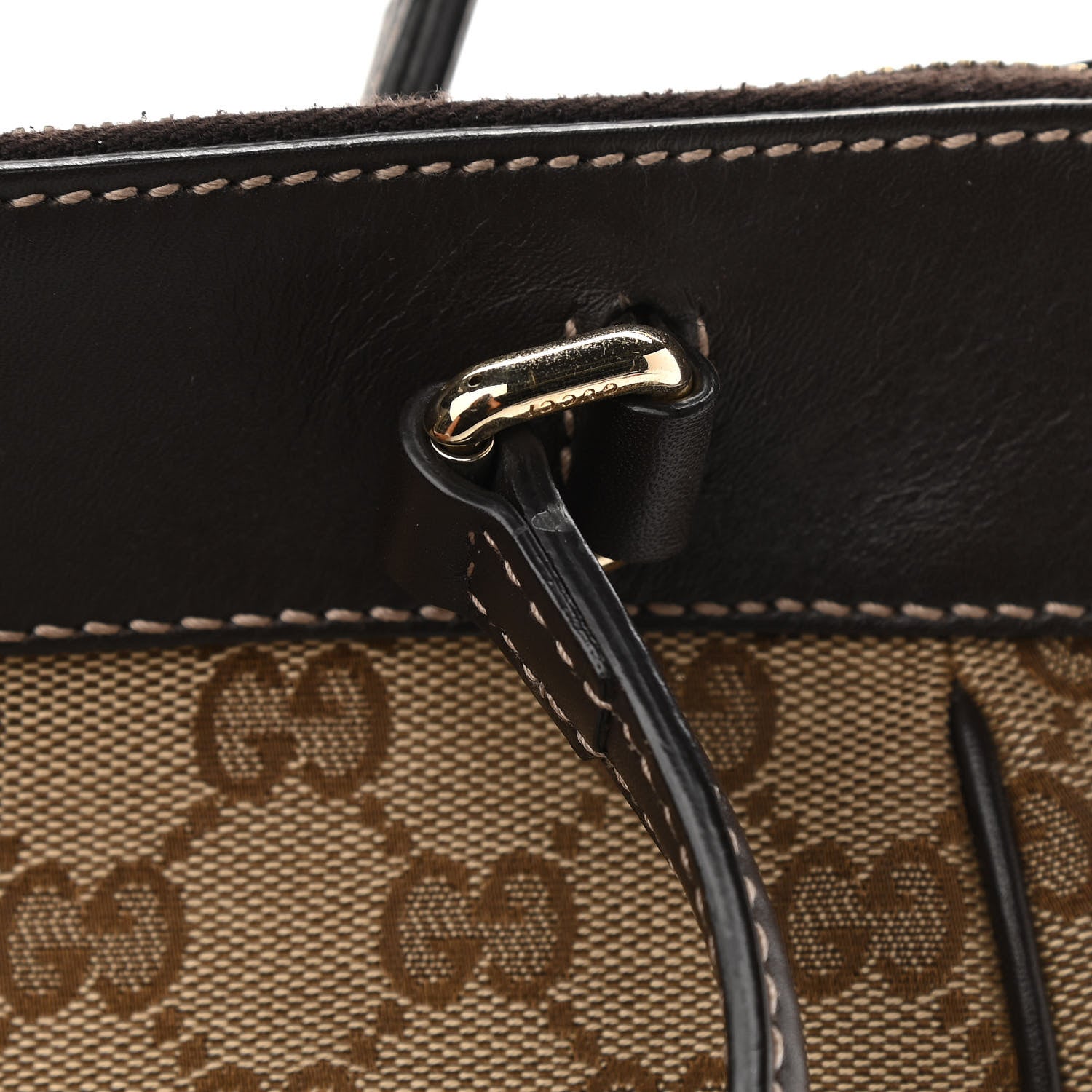 Gucci Monogram Web Mayfair Top Handle Satchel Dark Brown 12 of 14