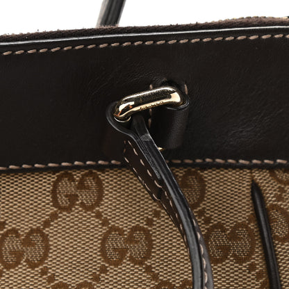 Gucci Monogram Web Mayfair Top Handle Satchel Dark Brown 12 of 14