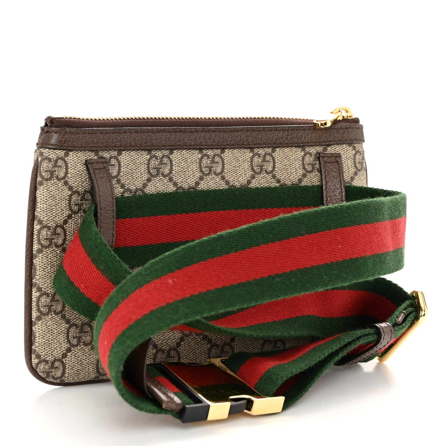 Gucci GG Supreme Monogram Web Ophidia Utility Belt Bag 85 34 Beige Ebony New Acero 3 of 10