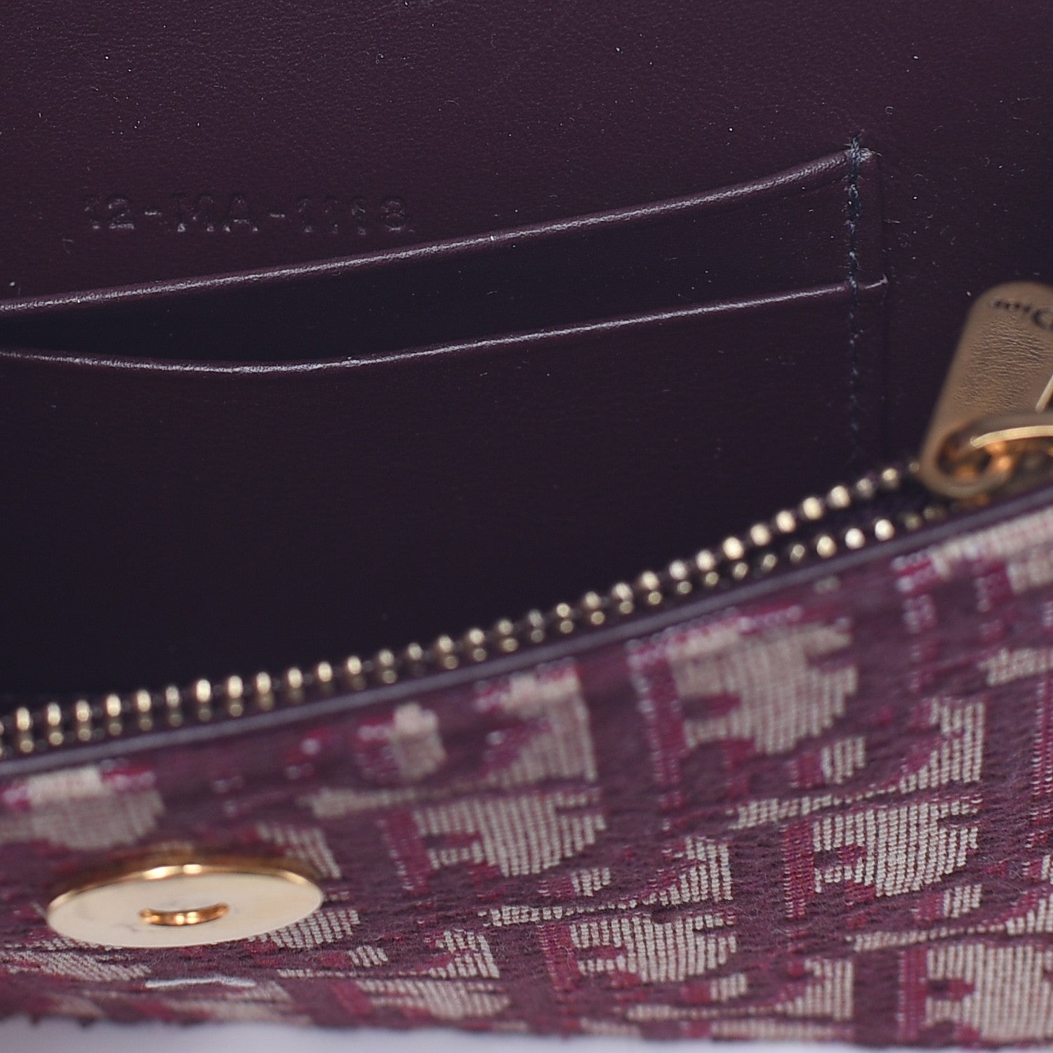 Christian Dior Oblique Saddle Belt Bag Bordeaux 7 of 8