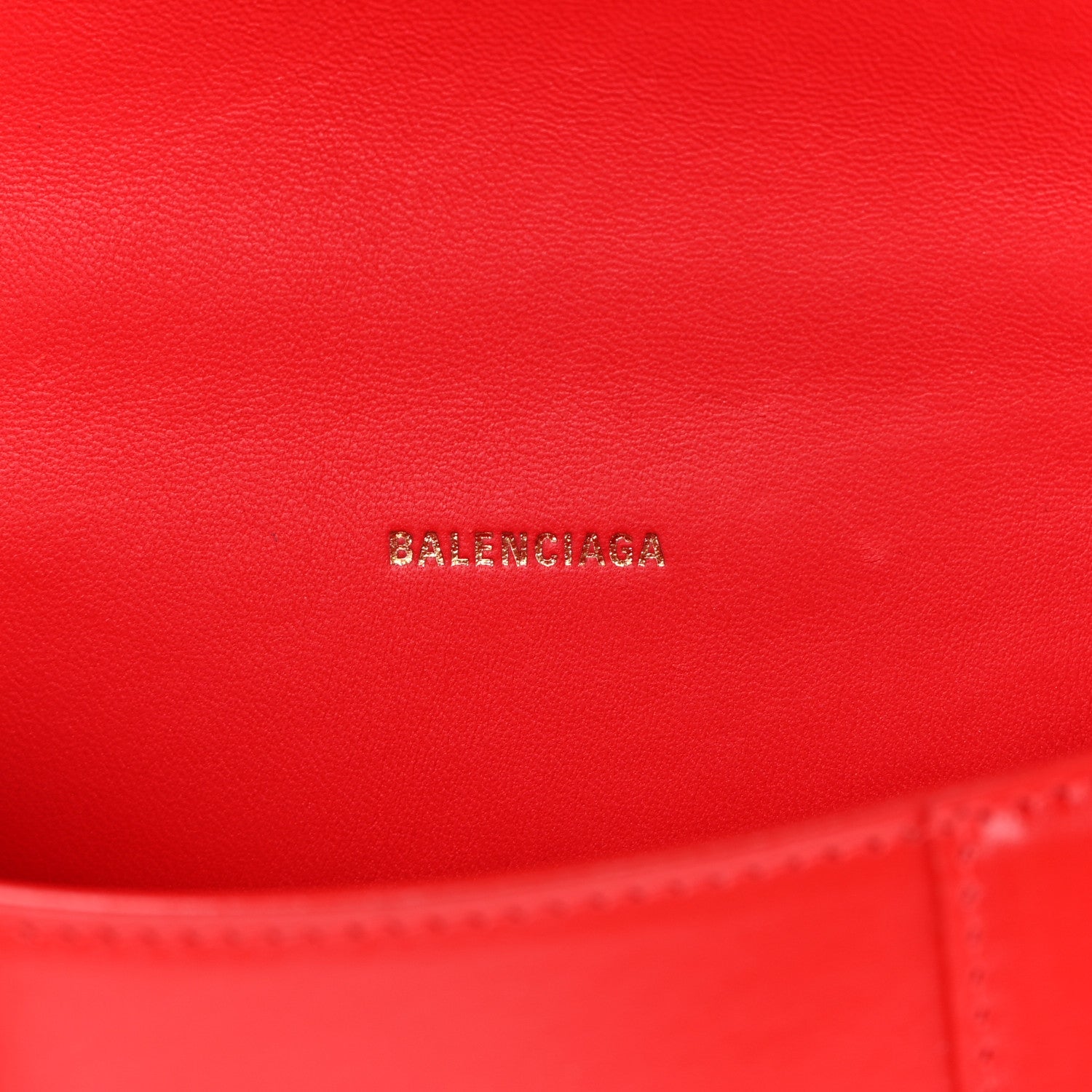 Balenciaga Shiny Box Calfskin Hourglass Top Handle Bag XS Bright Red 6 of 17