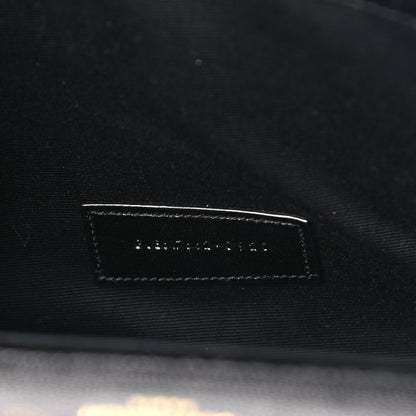 Saint Laurent Grain De Poudre Matelasse Chevron Monogram Envelope Clutch Black 7 of 7