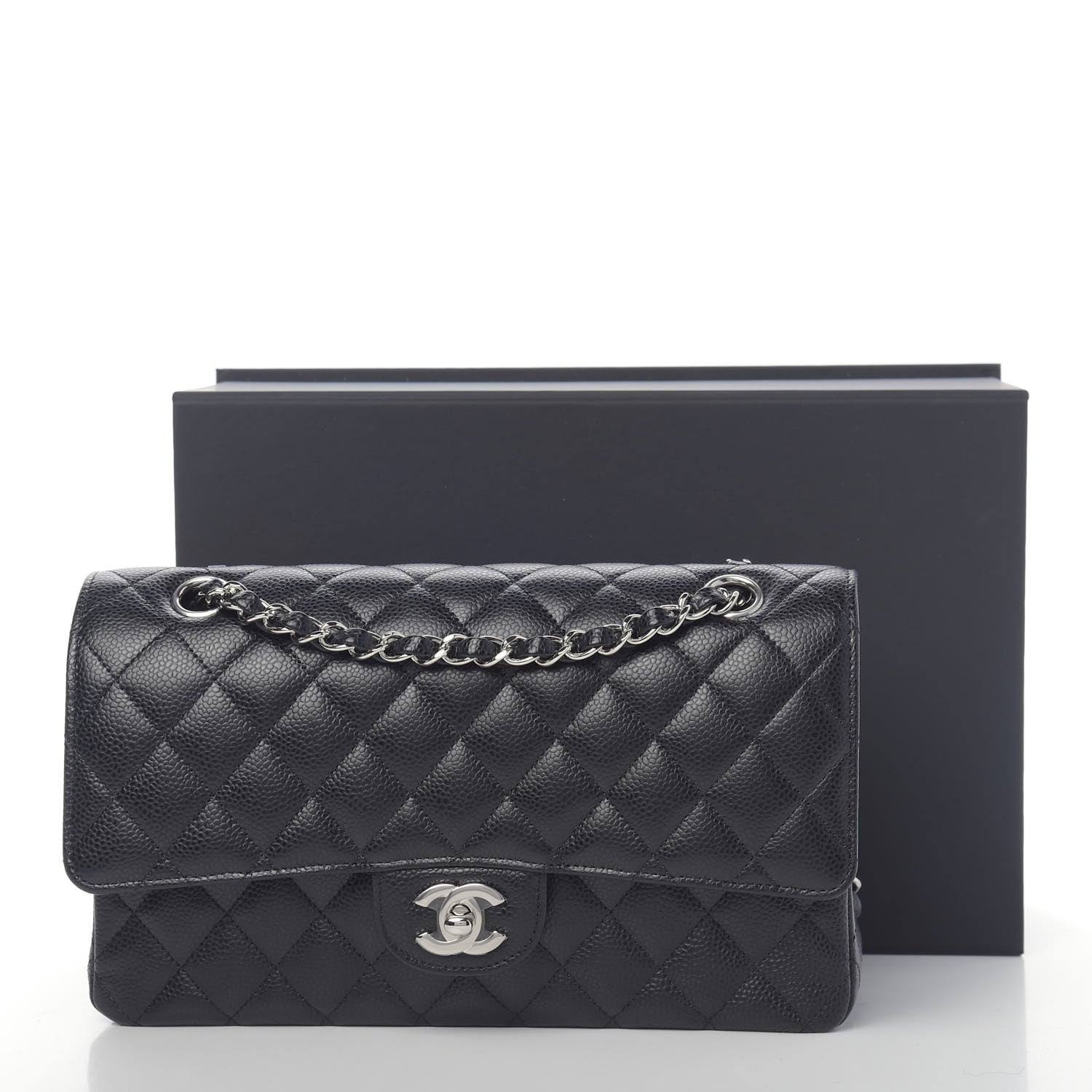Chanel Caviar Quilted Medium Double Flap Black 12 of 12