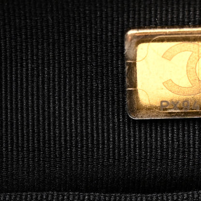 Chanel Cotton Crochet Large Deauville Tote Black Beige 7 of 10