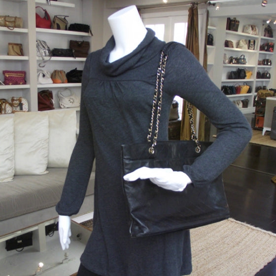 Vintage Lambskin Shopper Tote