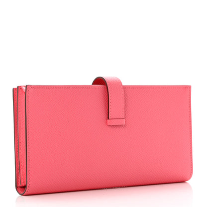 Hermes Epsom Bearn Gusset Wallet Rose Lipstick 3 of 7
