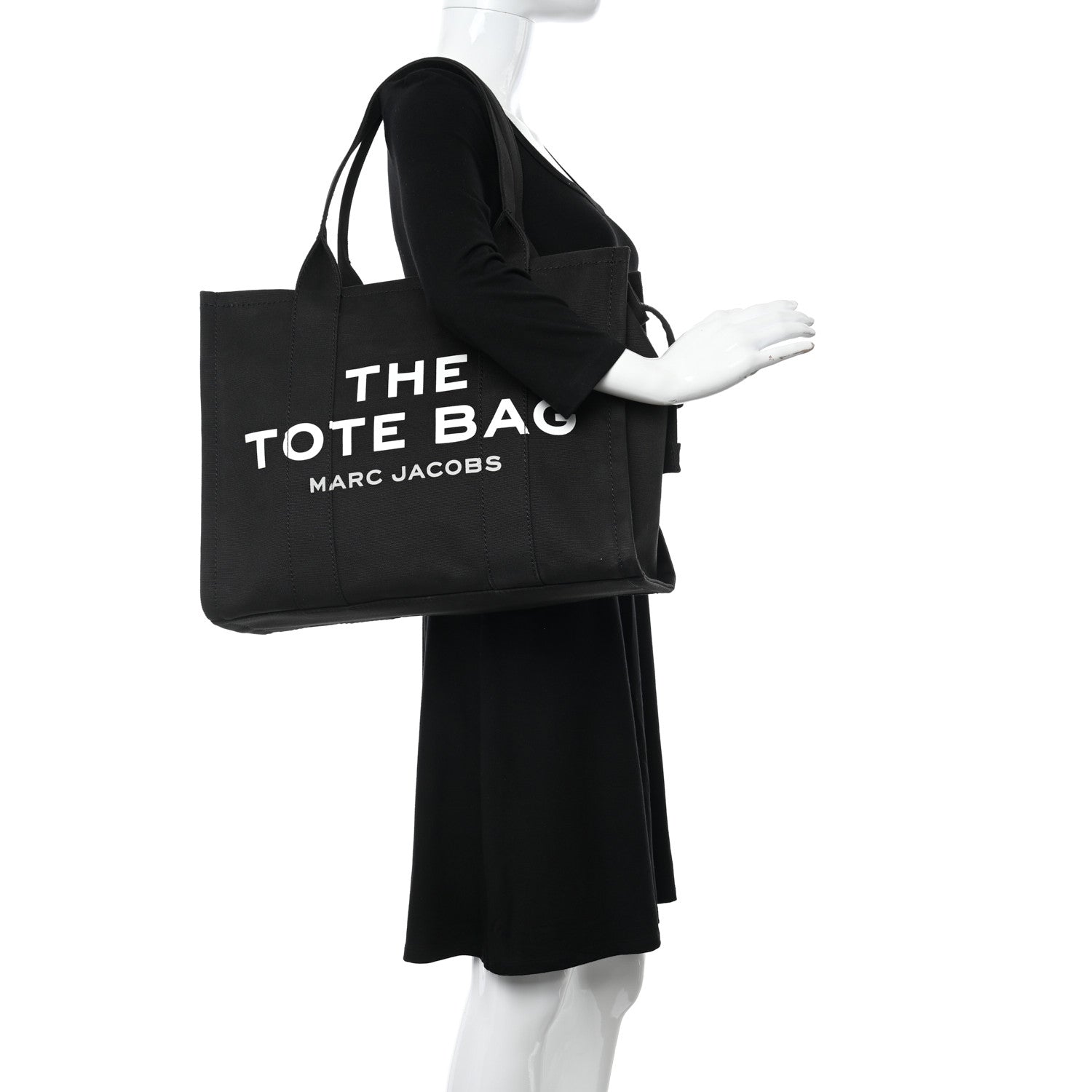 Marc Jacobs Cotton Canvas Large The Tote Bag Black 2 of 15