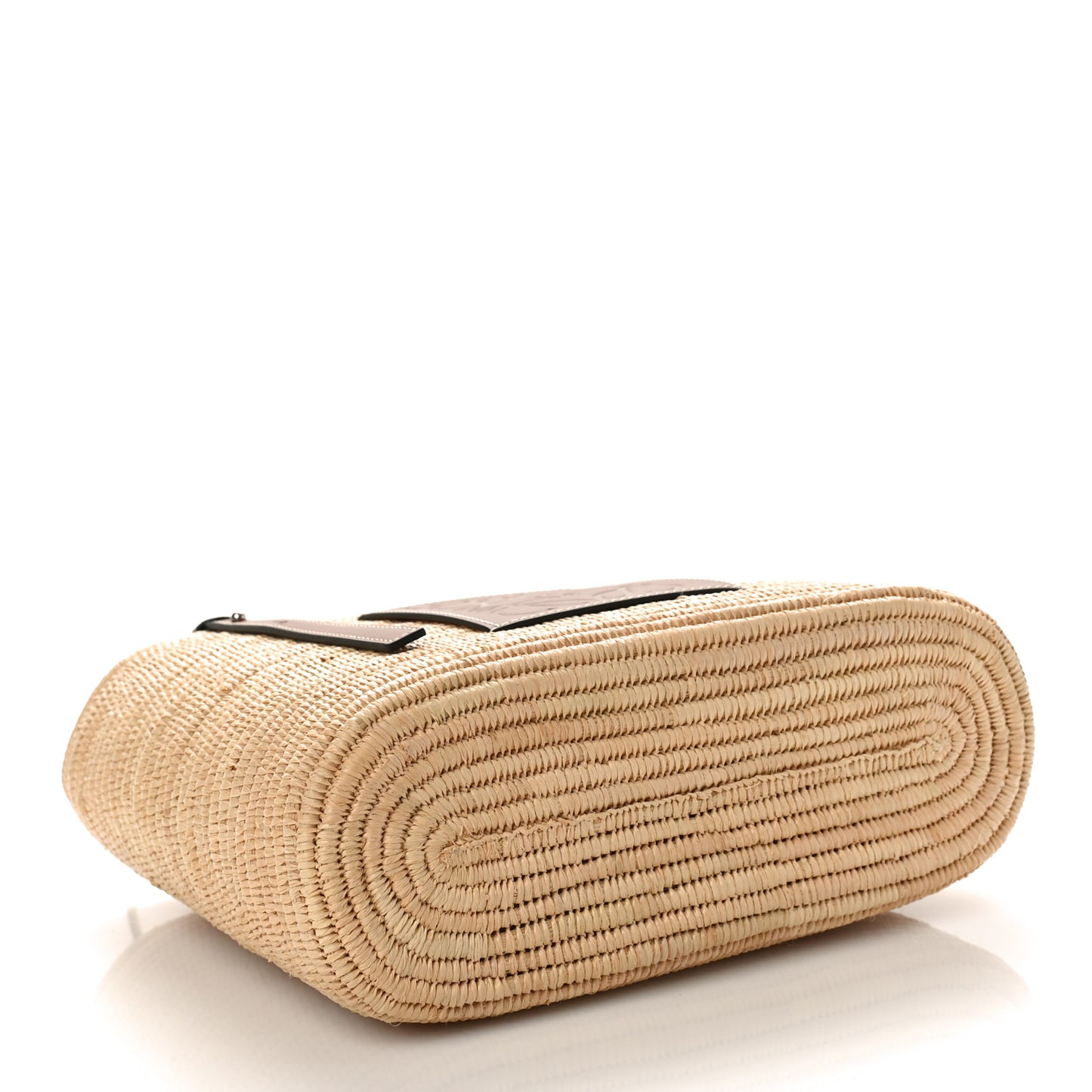 Raffia Small Square Basket Tote Bag Natural Tan