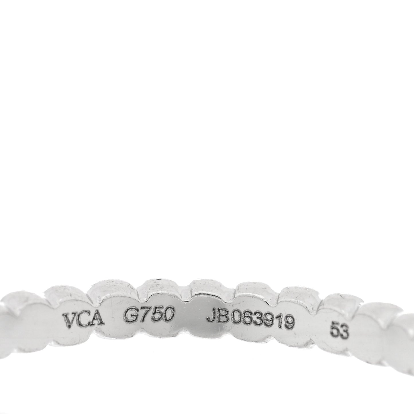 18K White Gold Small Perlee Ring 53 6.5