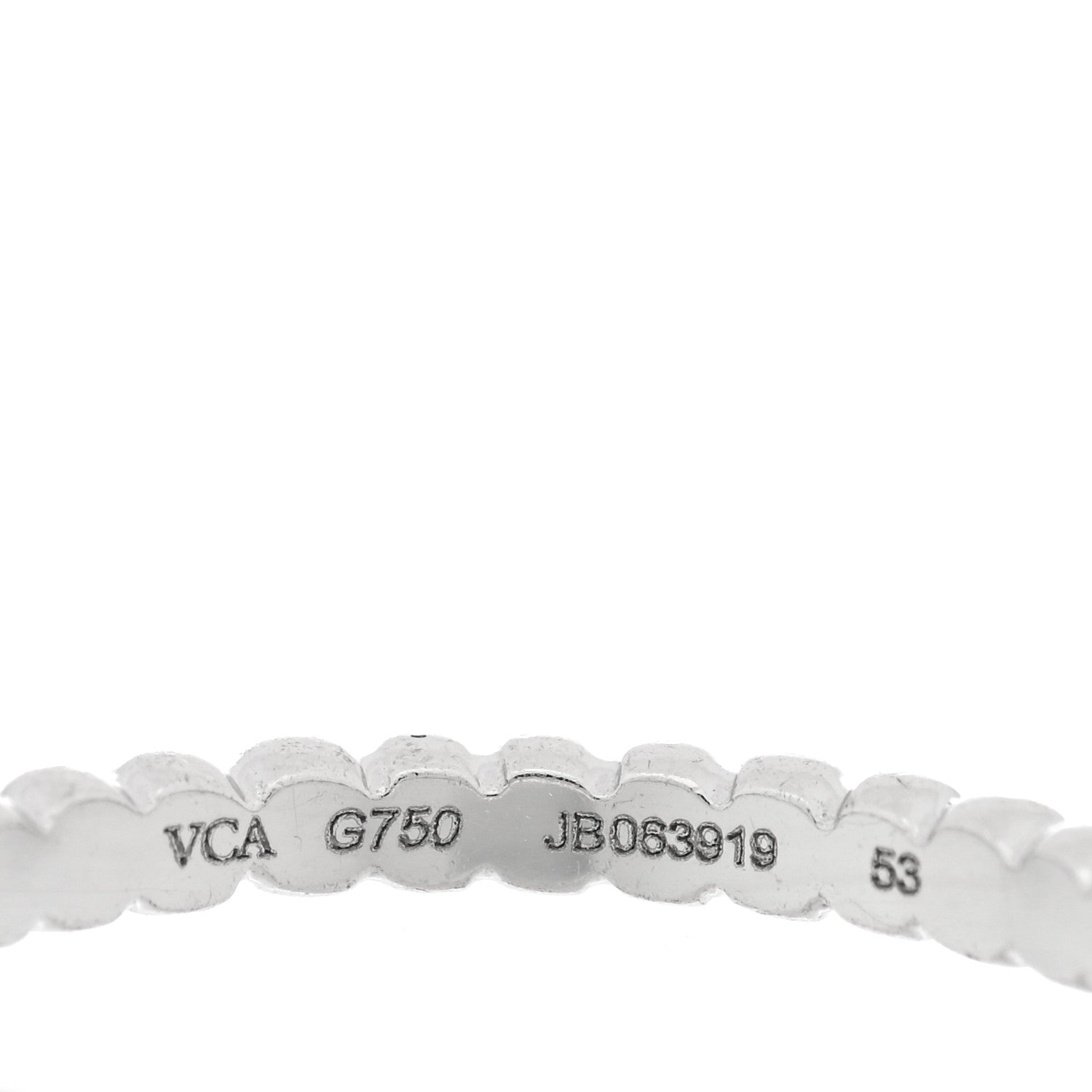 Van Cleef & Arpels 18K White Gold Small Perlee Ring 53 6.5 3 of 5