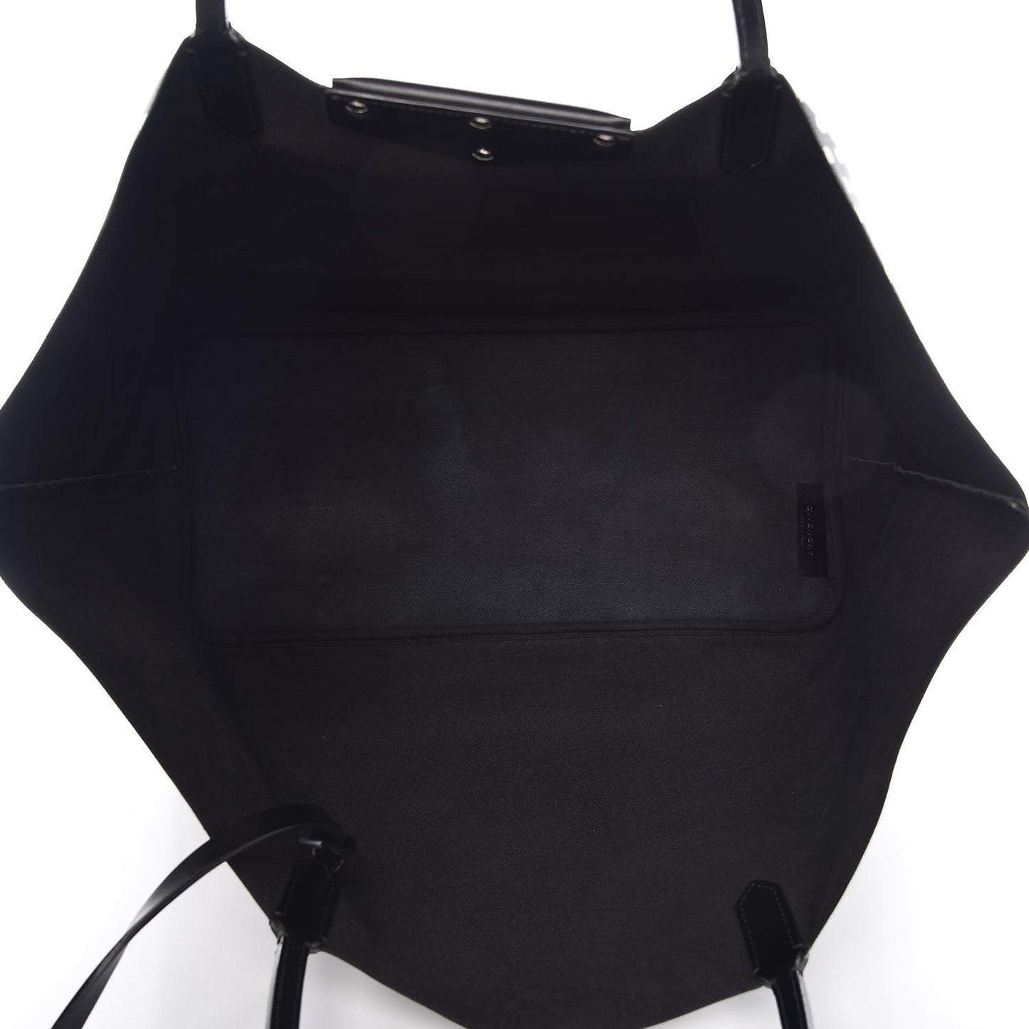Coated Canvas Large Antigona Tote Black White