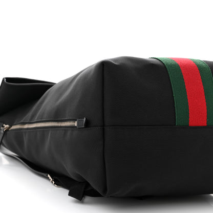 Gucci Techno Canvas Web Single Buckle Backpack Black 9 of 10