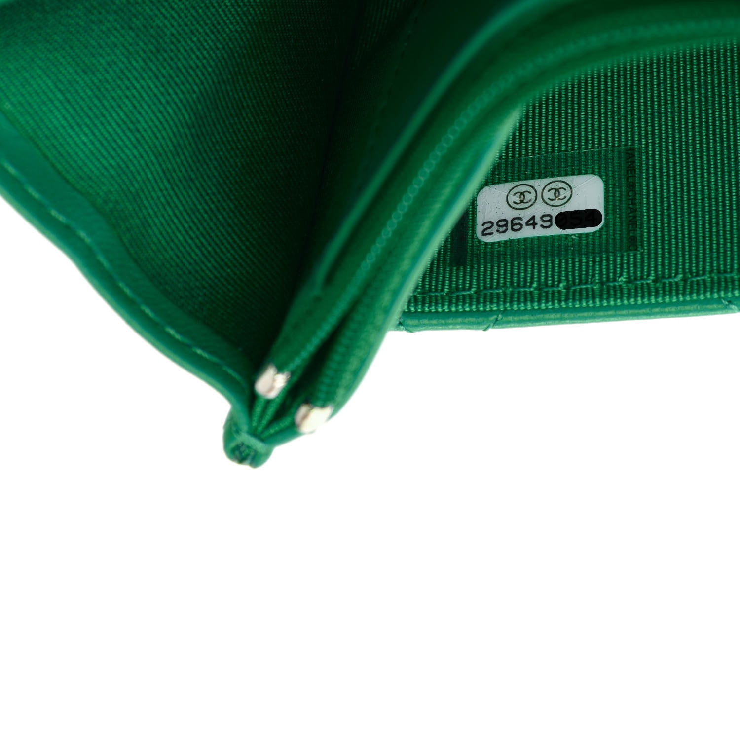 Chanel Lambskin Quilted Wallet On Chain WOC Green 8 of 13
