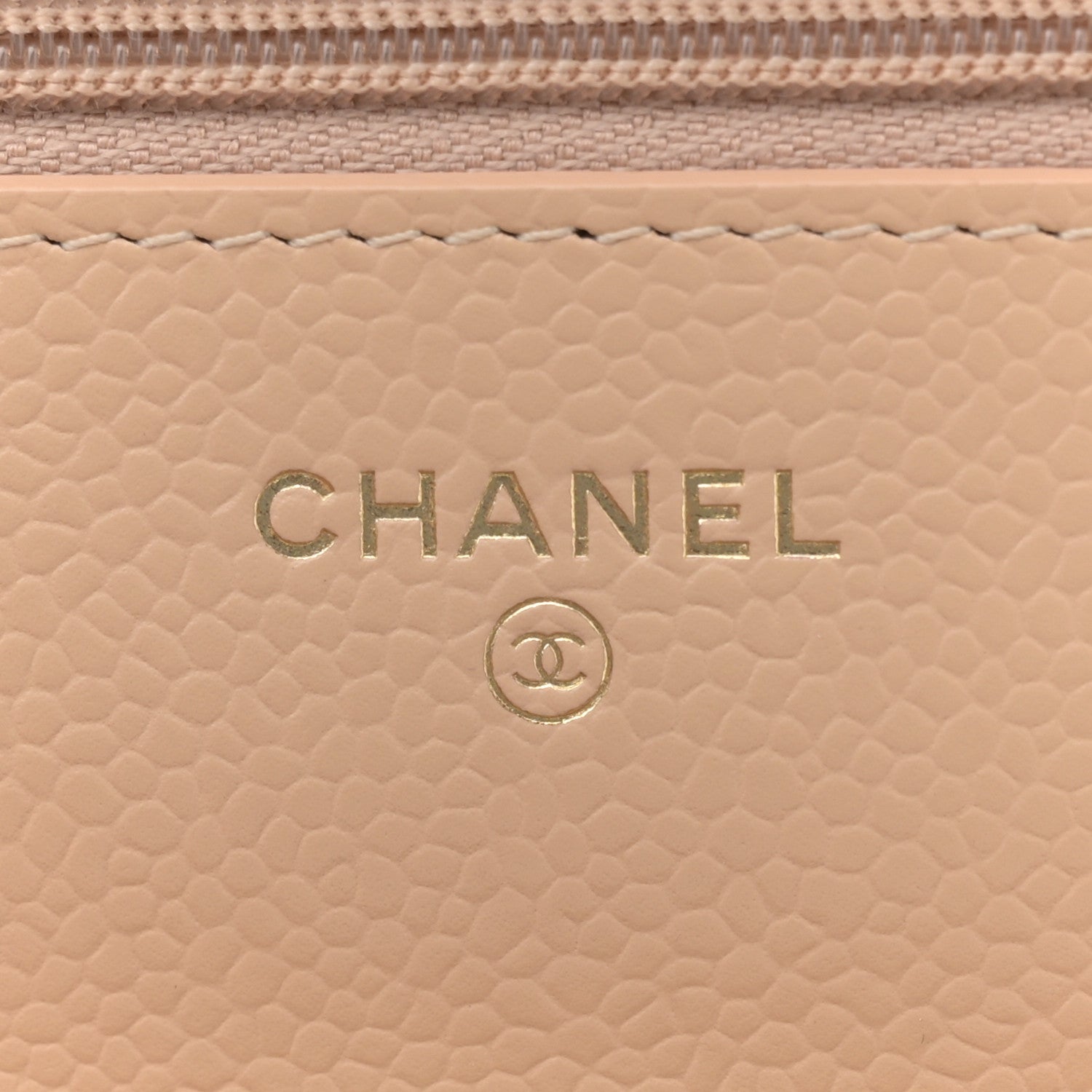Chanel Caviar Quilted Wallet On Chain WOC Beige 6 of 11
