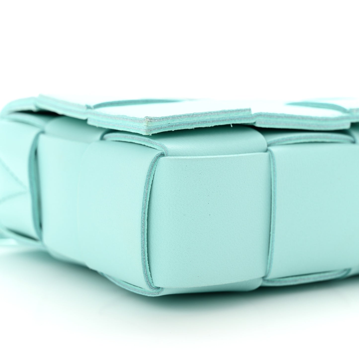 Lambskin Maxi Intrecciato Small Cassette Crossbody Bag Celadon