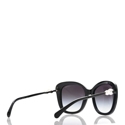 Chanel Acetate Butterfly Winter Pearl Sunglasses 5339-H Black 4 of 7