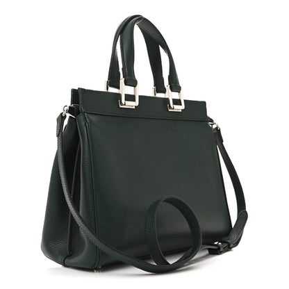 Gucci Grainy Calfskin Small Zumi Top Handle Bag Vintage Green 3 of 12