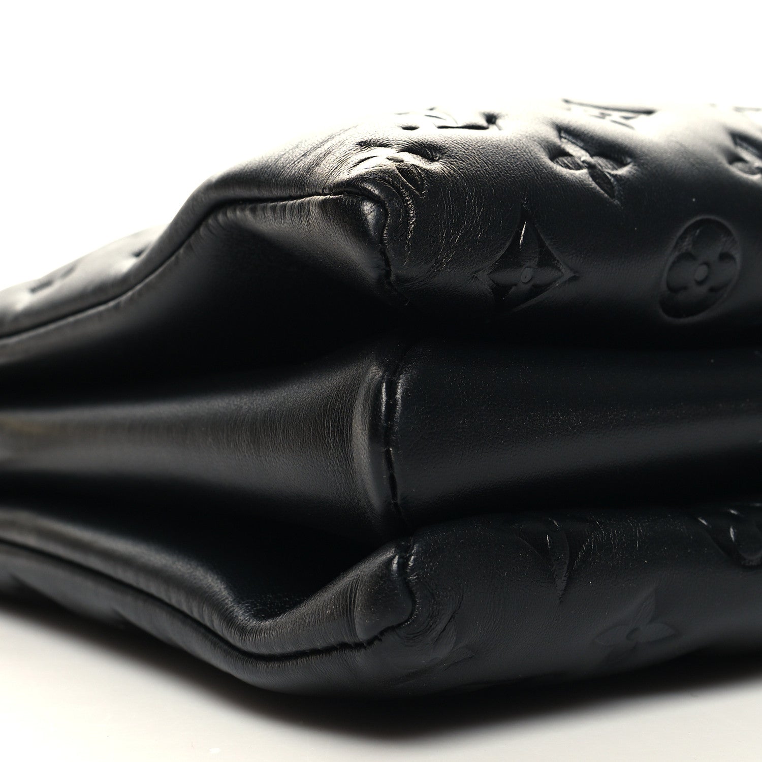 Louis Vuitton Lambskin Embossed Monogram Coussin MM Black 9 of 11