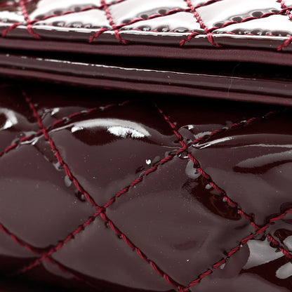 Chanel Patent Large Boy Reverso Flap Burgundy 13 of 14