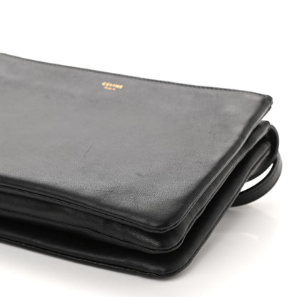 Celine Lambskin Small Trio Crossbody Bag Black 9 of 9