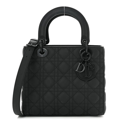 Christian Dior Ultra Matte Calfskin Cannage Medium Lady Dior Black 1 of 10