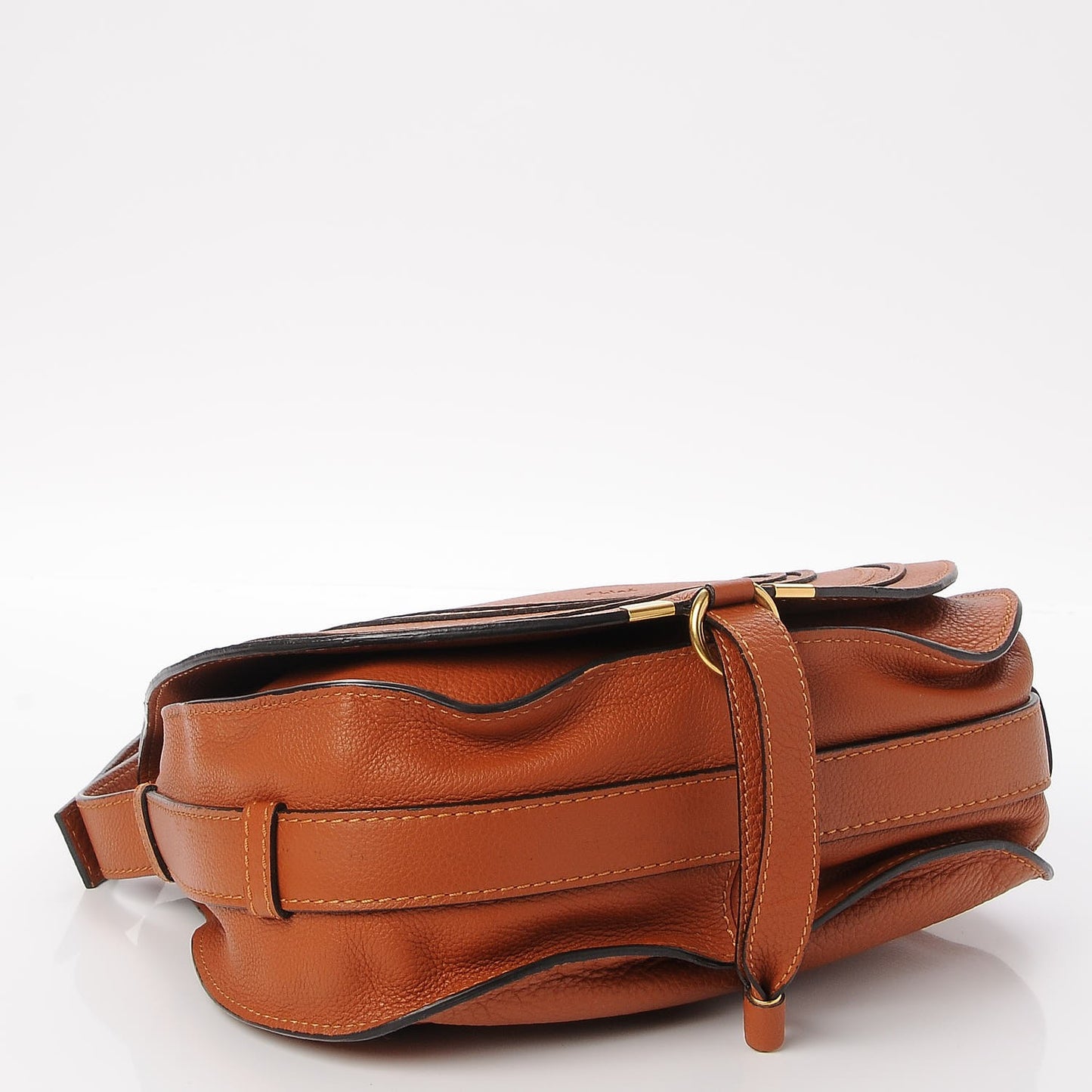 Calfskin Medium Marcie Round Crossbody Bag Tan