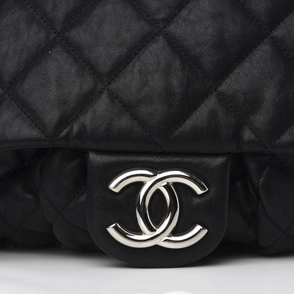 Chanel Washed Lambskin Quilted Large Chain Around Messenger Black 9 of 9