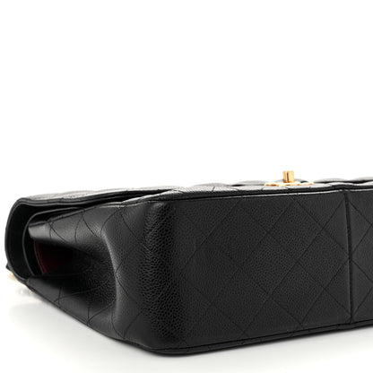 Chanel Caviar Quilted Jumbo Double Flap Black 9 of 10