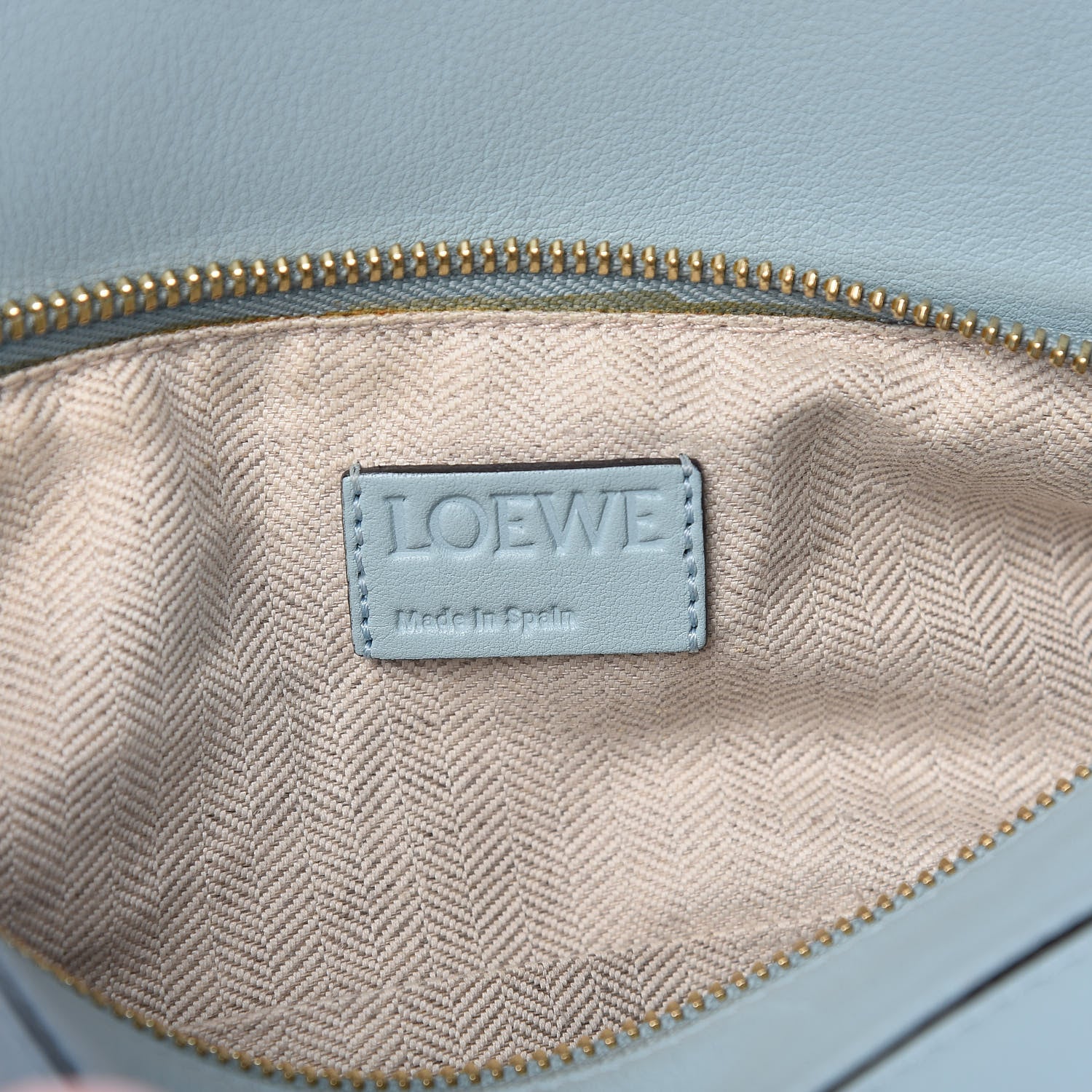 Loewe Calfskin Small Puzzle Bag Light Blue 6 of 15