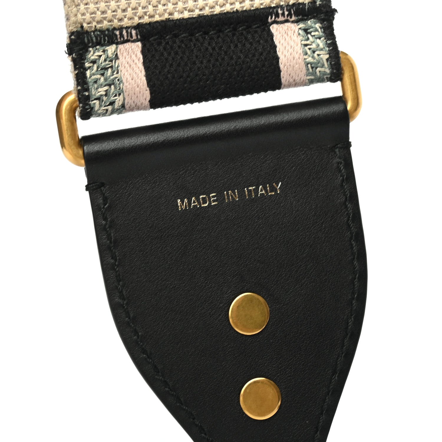 Christian Dior Canvas Embroidered Shoulder Strap Rose Multicolor 3 of 4