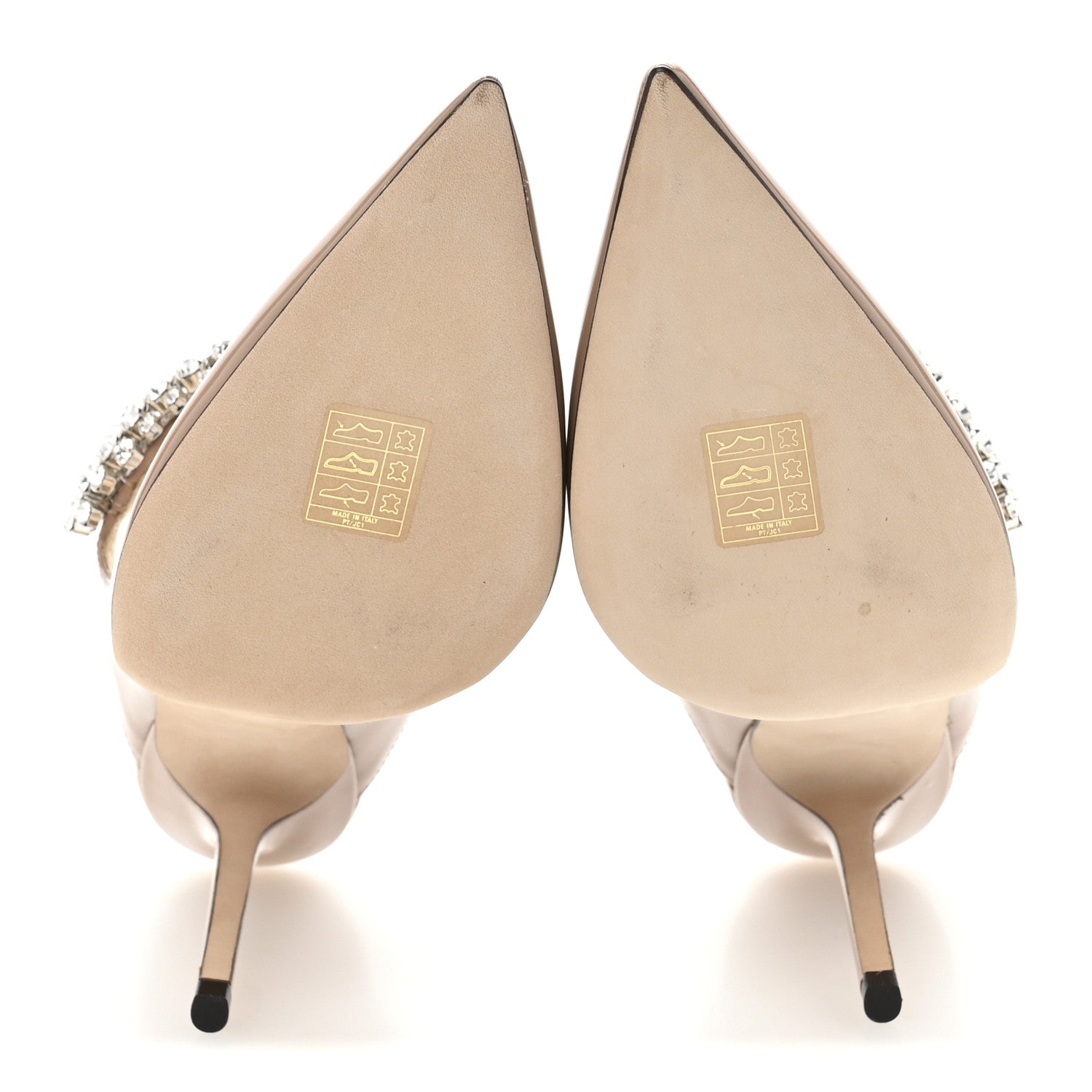 Jimmy Choo Patent Crystal Bing 100 Pumps 36.5 Ballet Pink 6 of 8