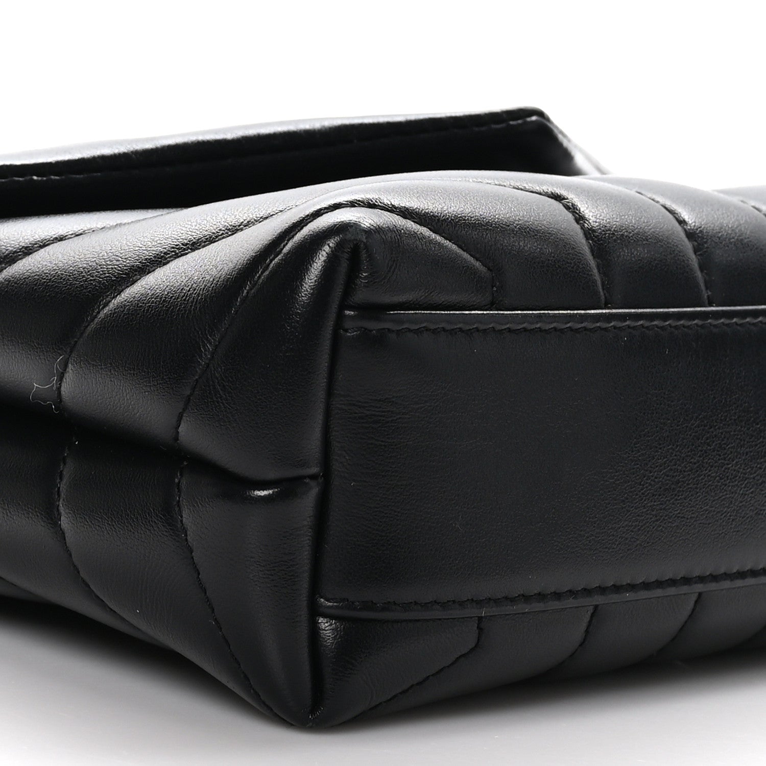 Saint Laurent Calfskin Y Quilted Monogram Toy Loulou Crossbody Bag Black 10 of 13