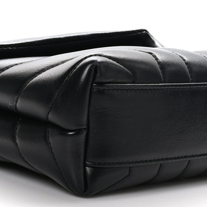 Saint Laurent Calfskin Y Quilted Monogram Toy Loulou Crossbody Bag Black 10 of 13