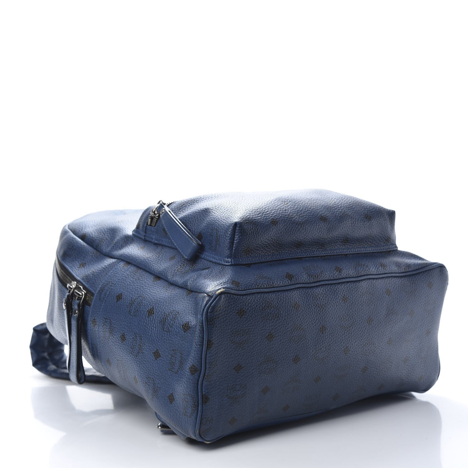 MCM Visetos Stark Medium Backpack Navy Blue 3 of 15