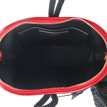 Saint Laurent Patent Sac Coeur Heart Shaped Clutch Red 5 of 10