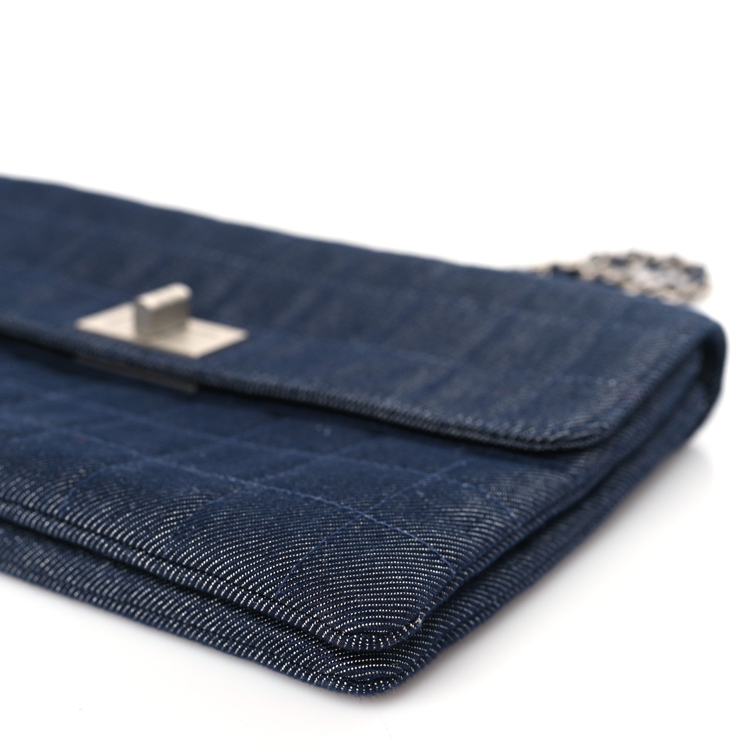 Chanel Denim Chocolate Bar Mademoiselle Flap Blue 9 of 9