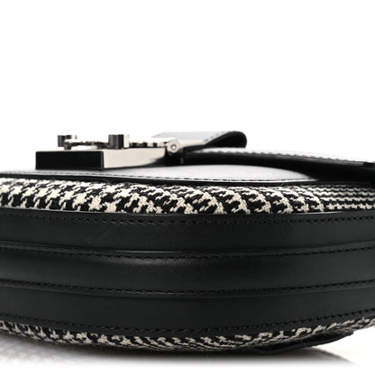 MCM Calfskin Houndstooth Mini Patricia Belt Bag Black White 10 of 12
