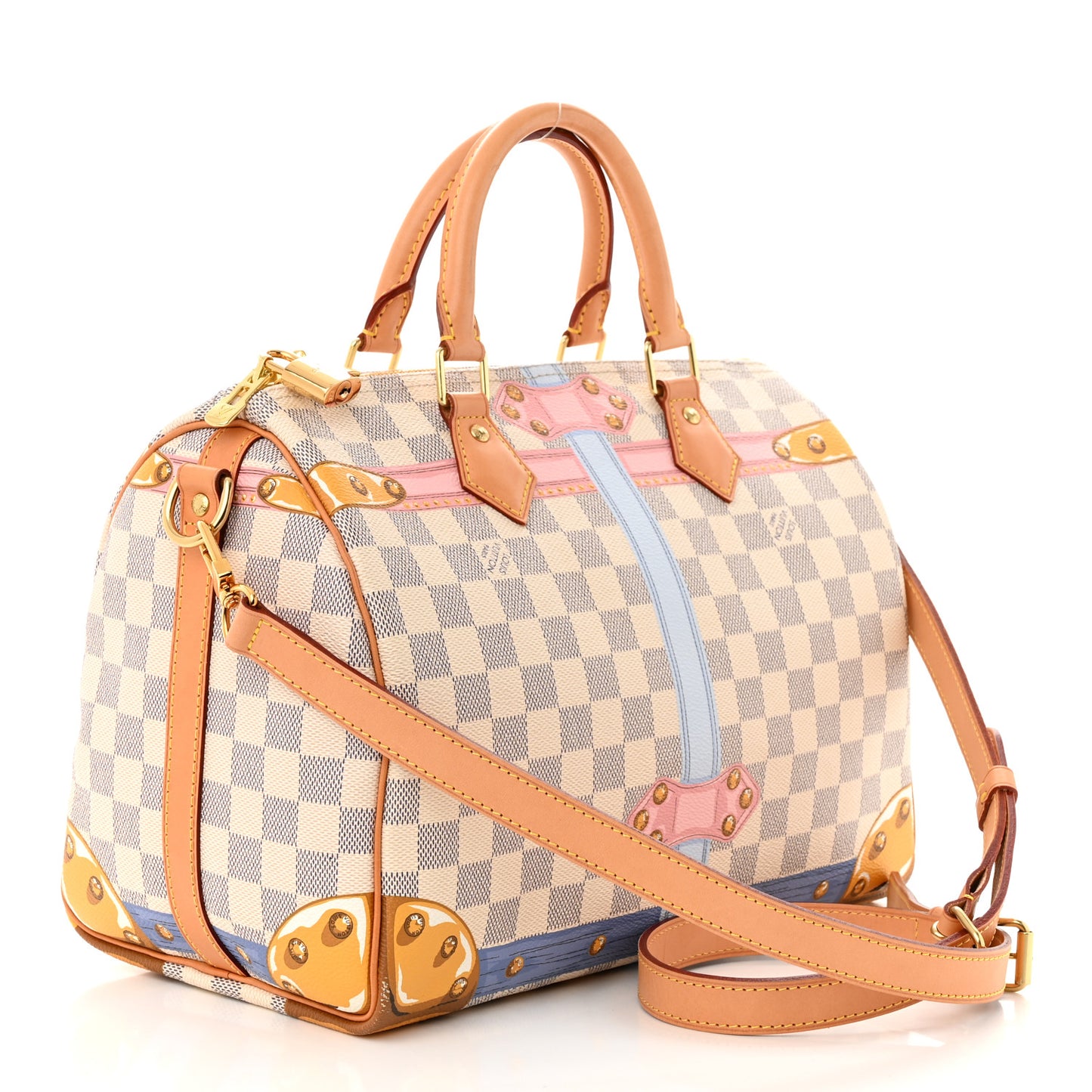 Damier Azur Summer Trunks Speedy Bandouliere 30