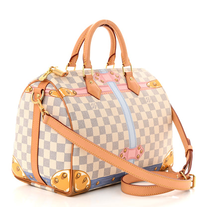Louis Vuitton Damier Azur Summer Trunks Speedy Bandouliere 30 3 of 13