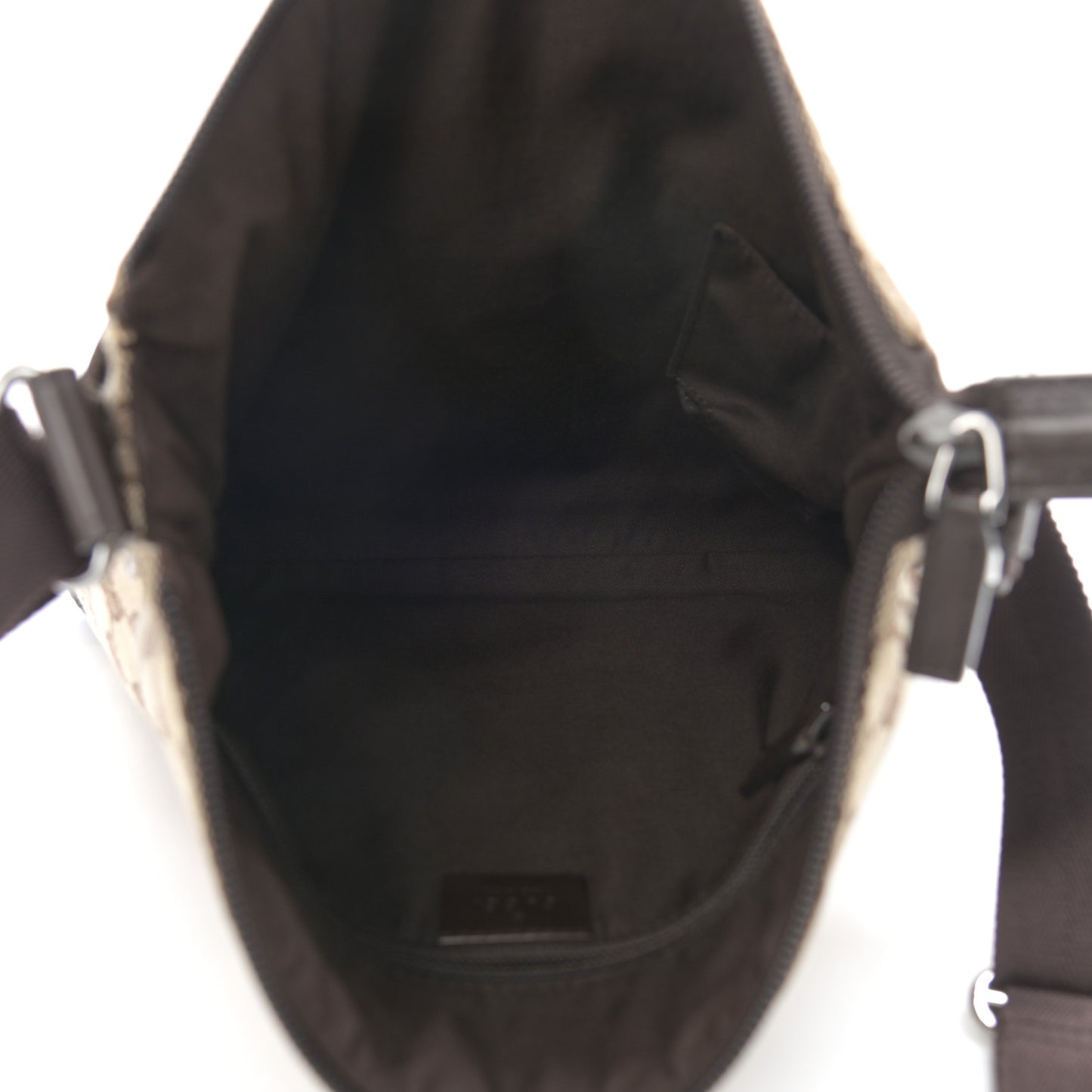 Monogram Calfskin Perforated Medium Flat Messenger Bag Dark Brown