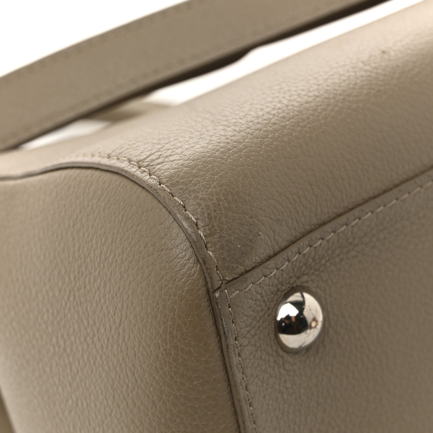 Delvaux Grained Calfskin MM Brillant Satchel Taupe 15 of 18